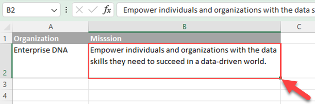 Excel text wrap feature after you format cells menu