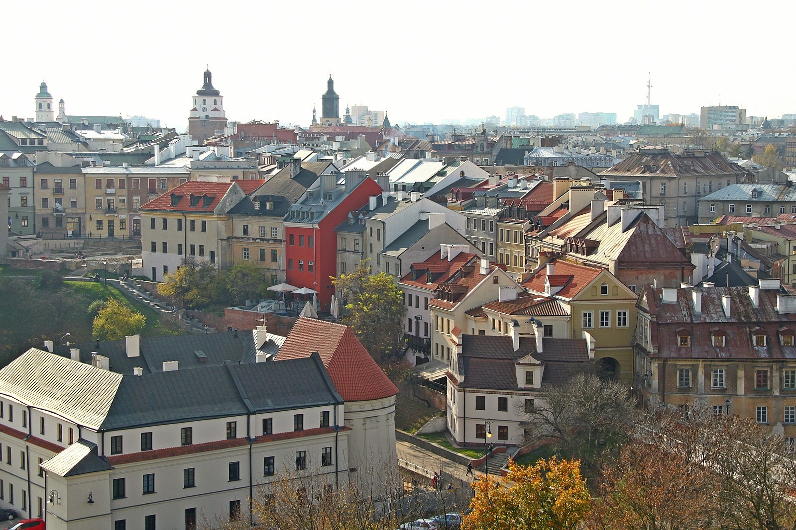 Panorama Lublina z kaminicami Starego Miasta. Źródło: https://commons.wikimedia.org/wiki/File:Stare_miasto_Lublin.jpg