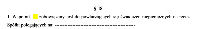Umowa spółki z o.o. u notariusza. BEZPŁATNY WZÓR z omówieniem – Krok po kroku 12 paragraf 18