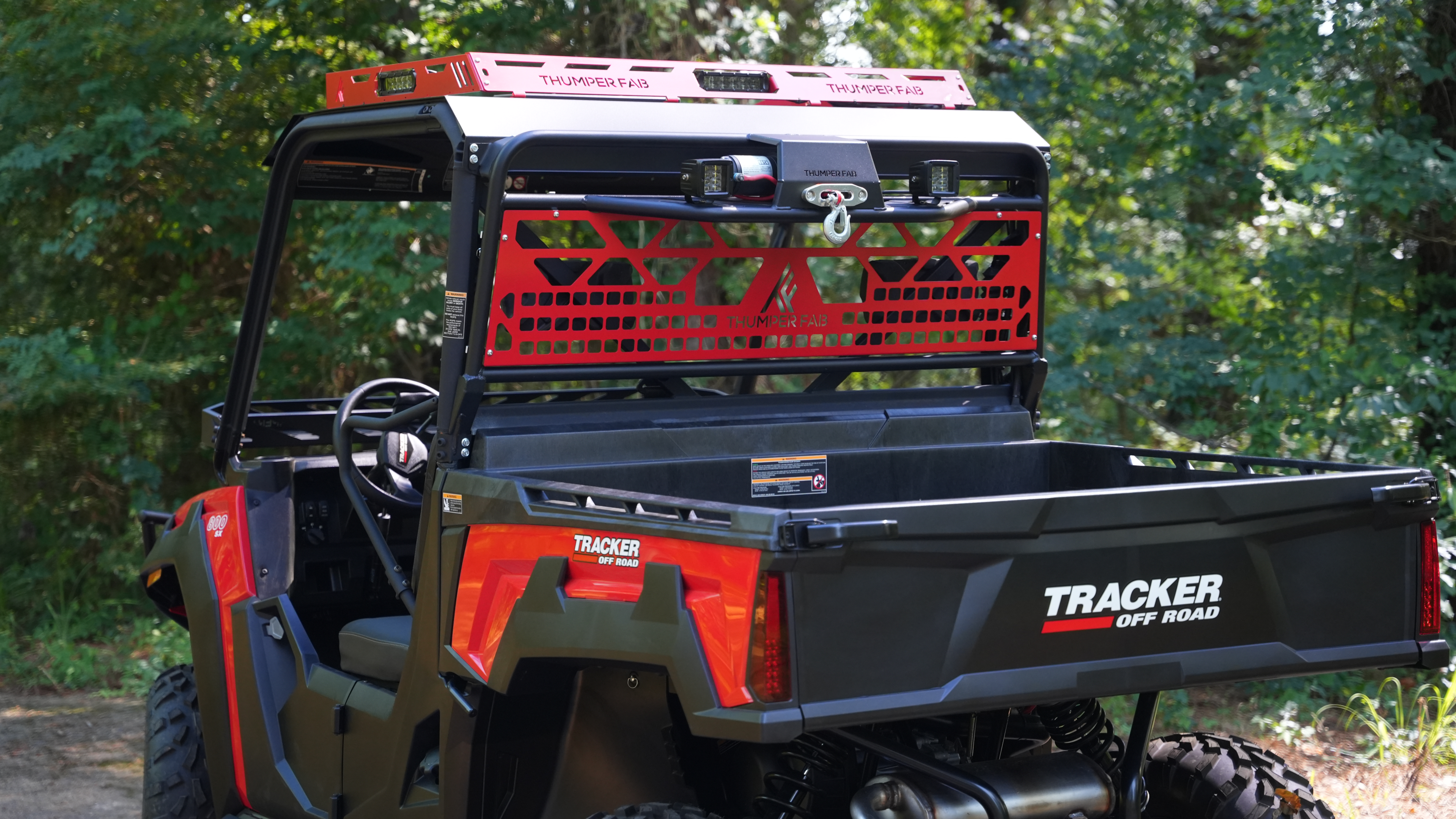 Thumper Fab has all the utv accessories for the Tracker 800sx. 