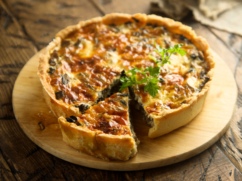 Spinach and Mushroom Quiches