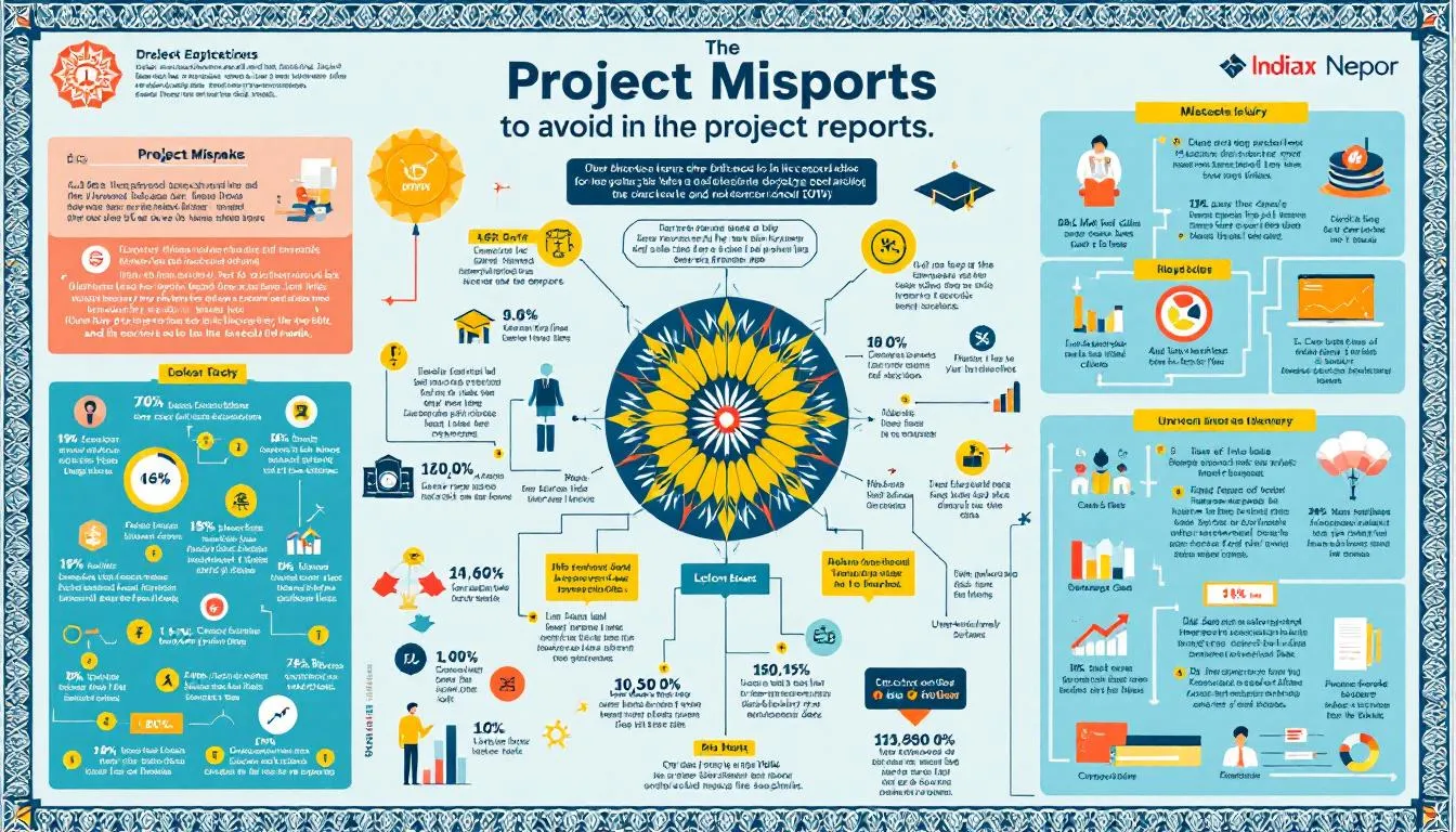 b1b3aa8e adeb 4270 9ed0 027d8de3d0fe Common mistakes to avoid in project reports, represented visually.