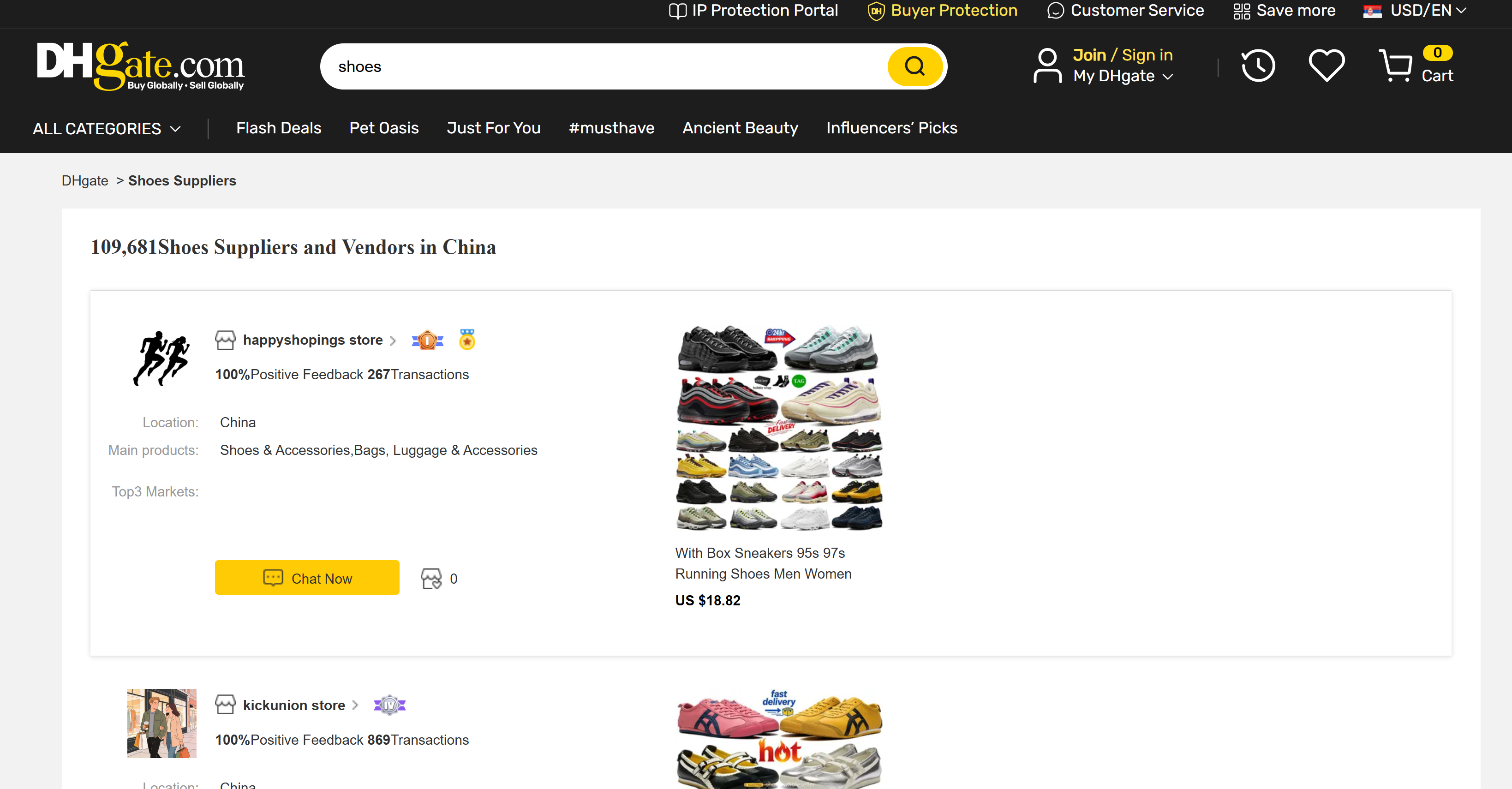 dropshipping shoes with sell the trend and dhgate