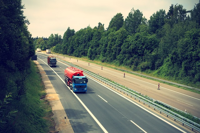 truck, highway, logistics