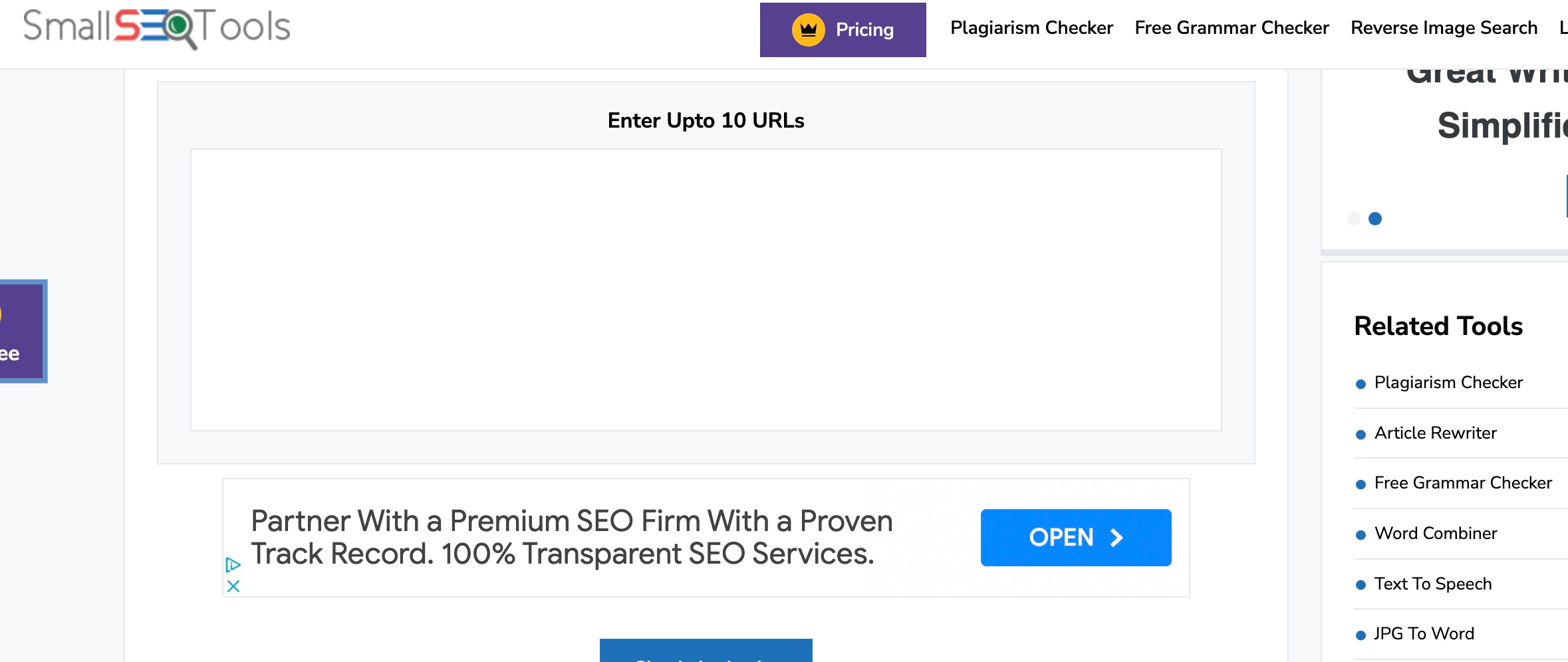 small seo tools domain authority checker / page authority checker