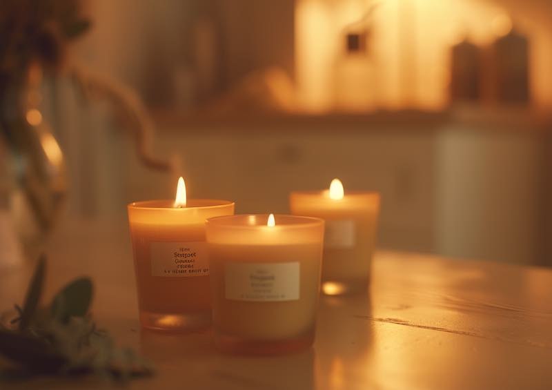 scented candles burning candles