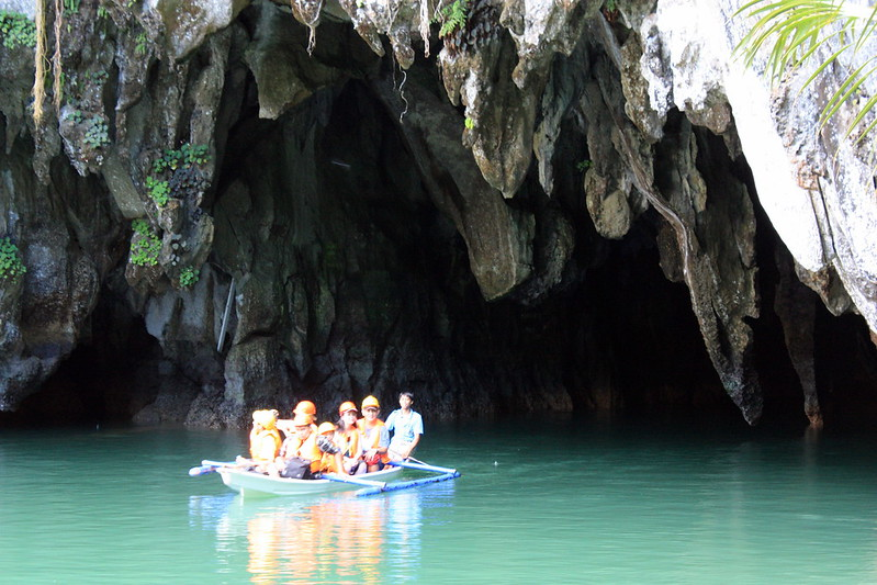 Stalactites and stalagmites inside the Puerto Princesa Underground River