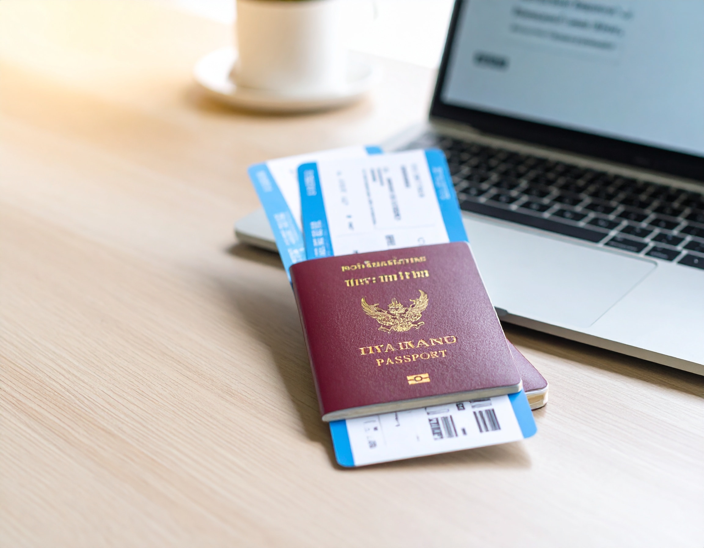 Flight reservation for visa travel proof illustration