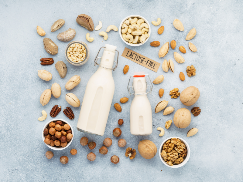 Almond and macadamia milk