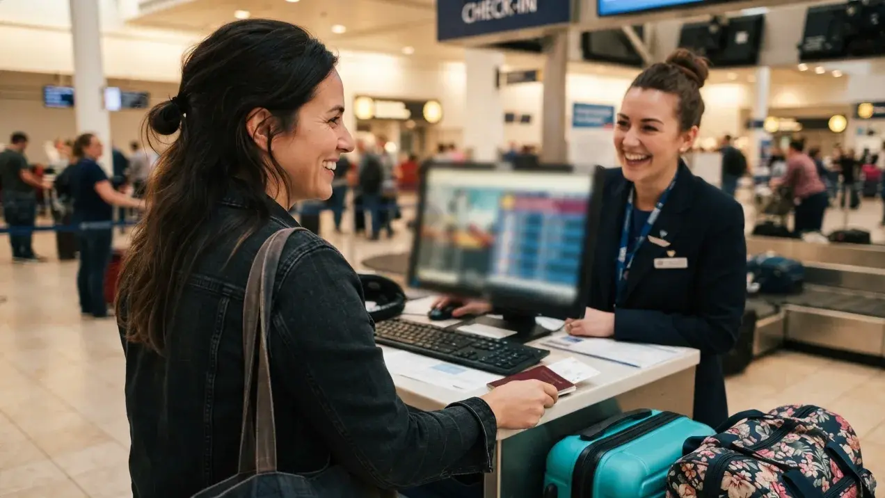Traveler matching an onward ticket with digital arrival card details