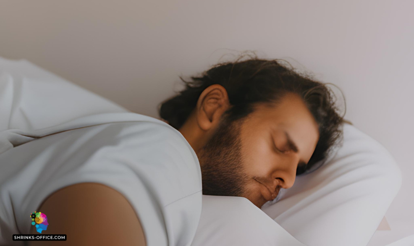 A man sleeping restlessly 