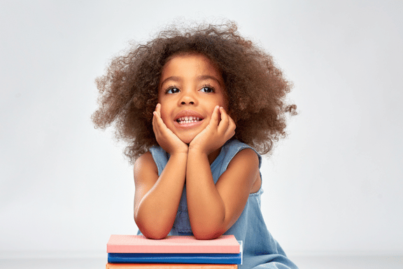 young girl smiling