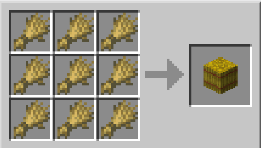 Hay Bale Crafting Recipe Minecraft 26.3