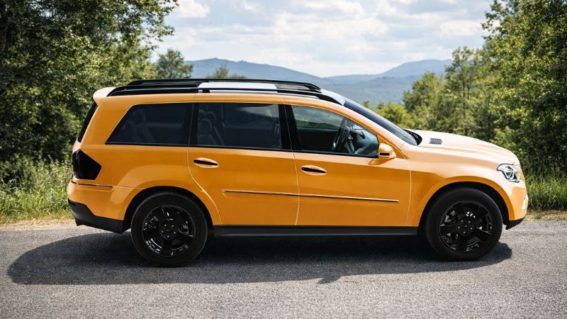 An SUV with its rear windows tinted with tint film of 20% VLT