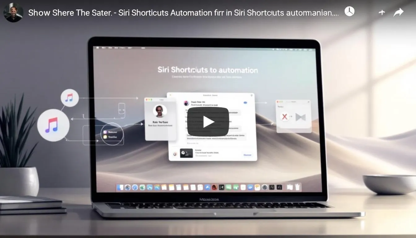 Une démonstration de l'utilisation des Raccourcis Siri sur Mac pour automatiser des tâches.