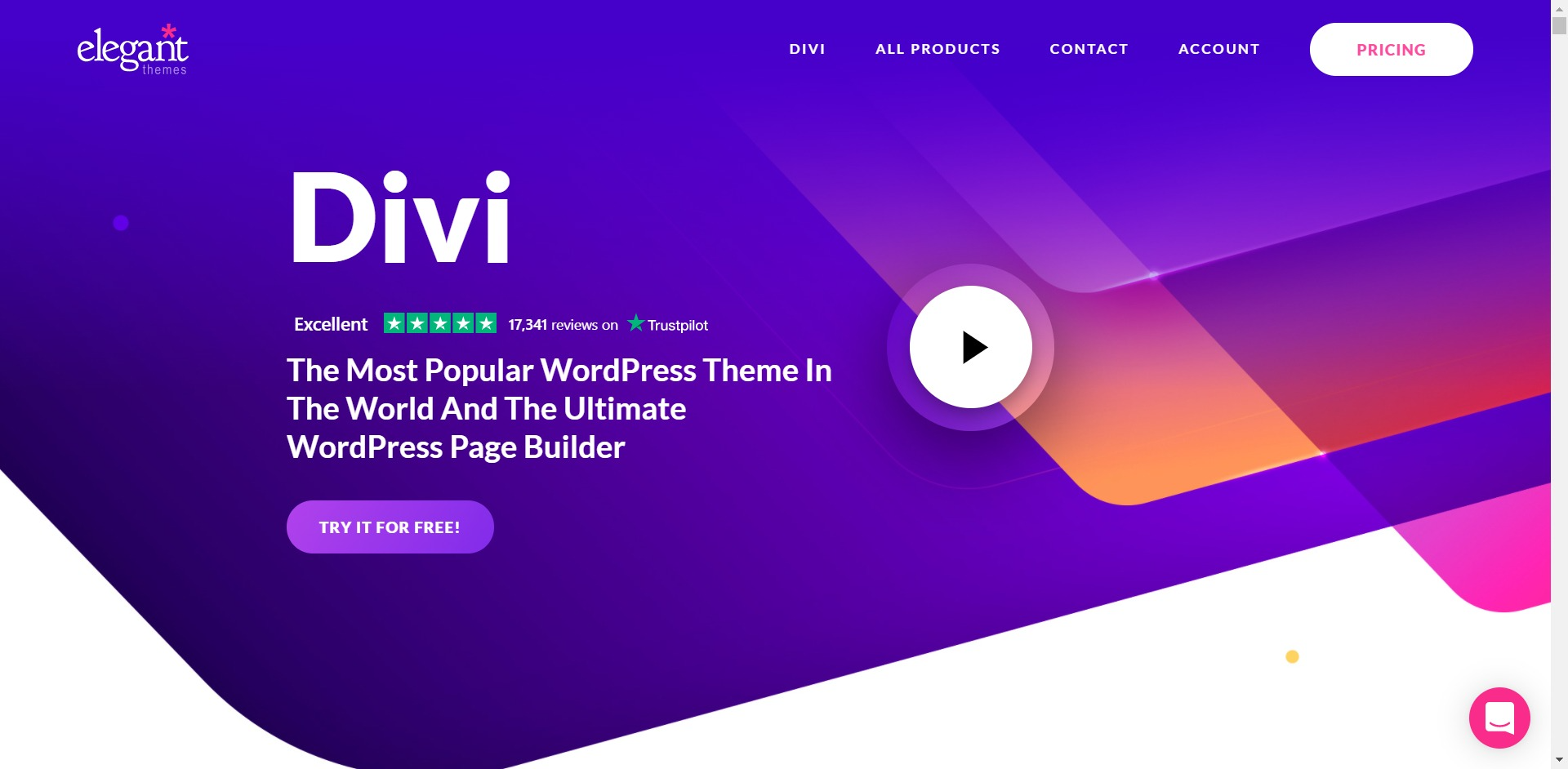 Divi home page