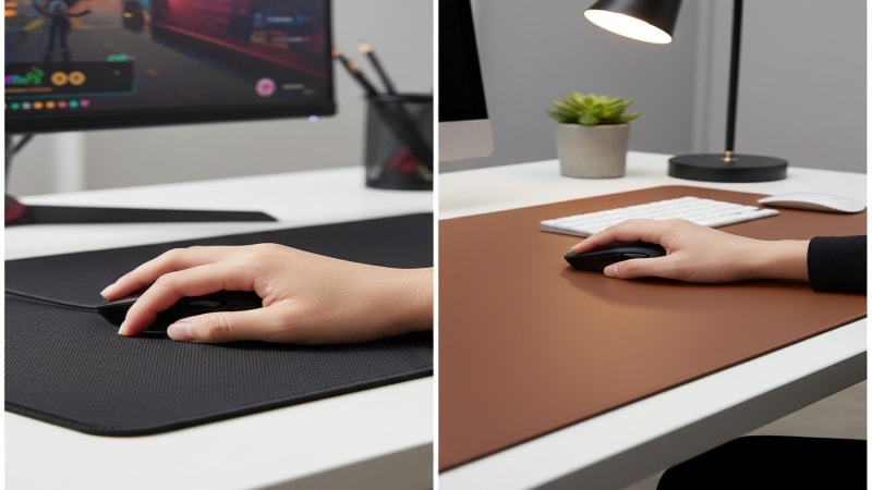 Nature Rubber Mouse Pad & PU Leather Mouse Pad