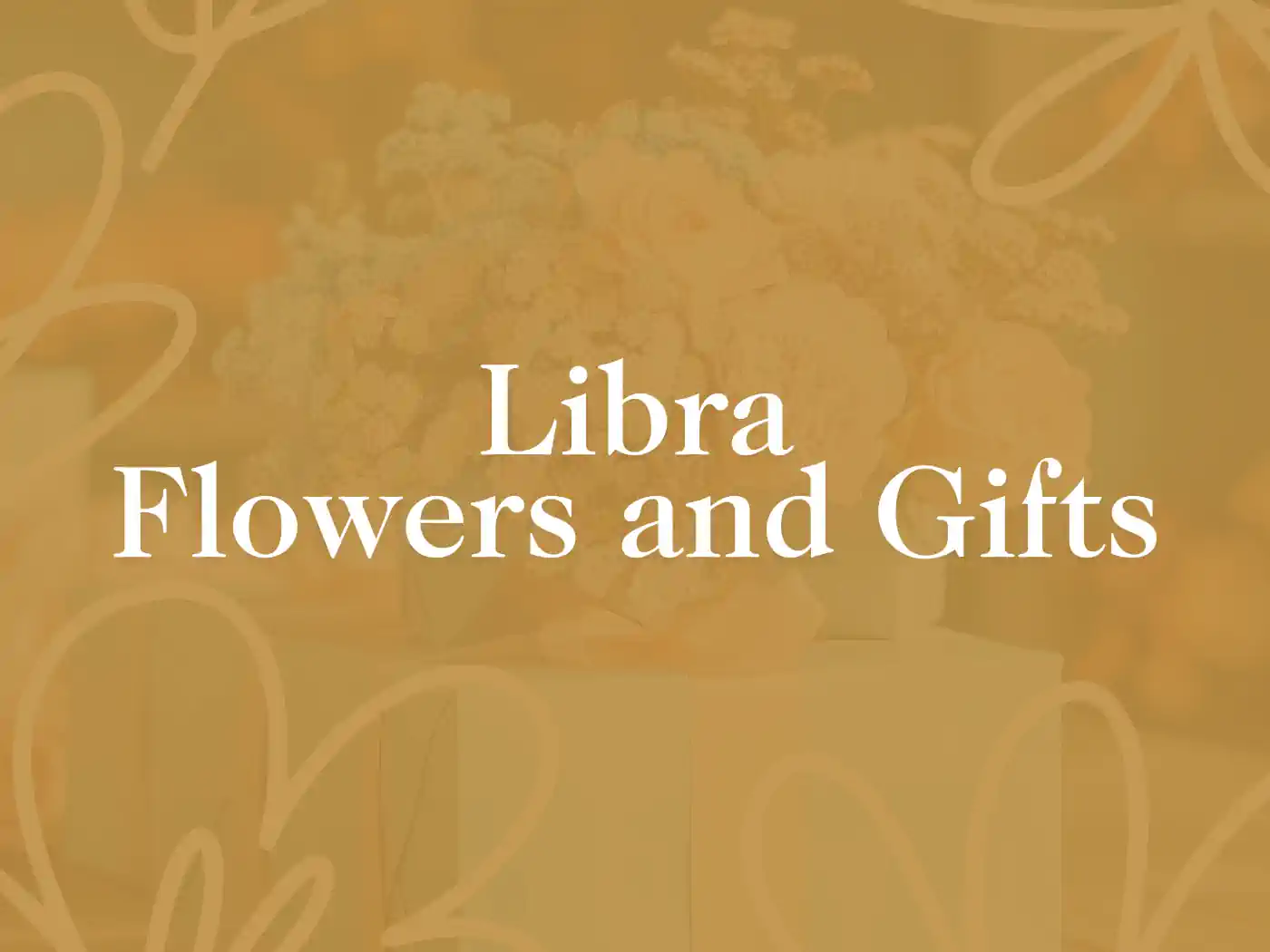 Libra Flowers and Gifts signboard showcasing elegant branding. Fabulous Flowers and Gifts