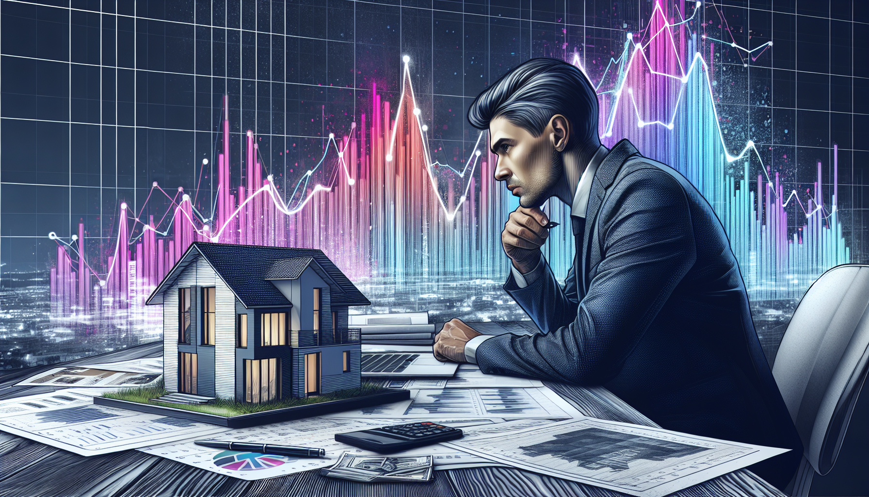 Illustration showing the process of pricing a home competitively.