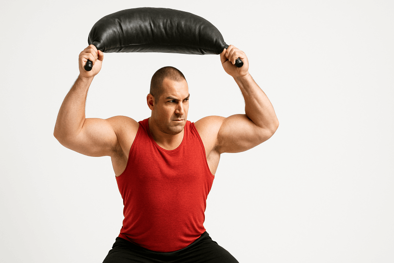 Man performing Bulgarian bag spin