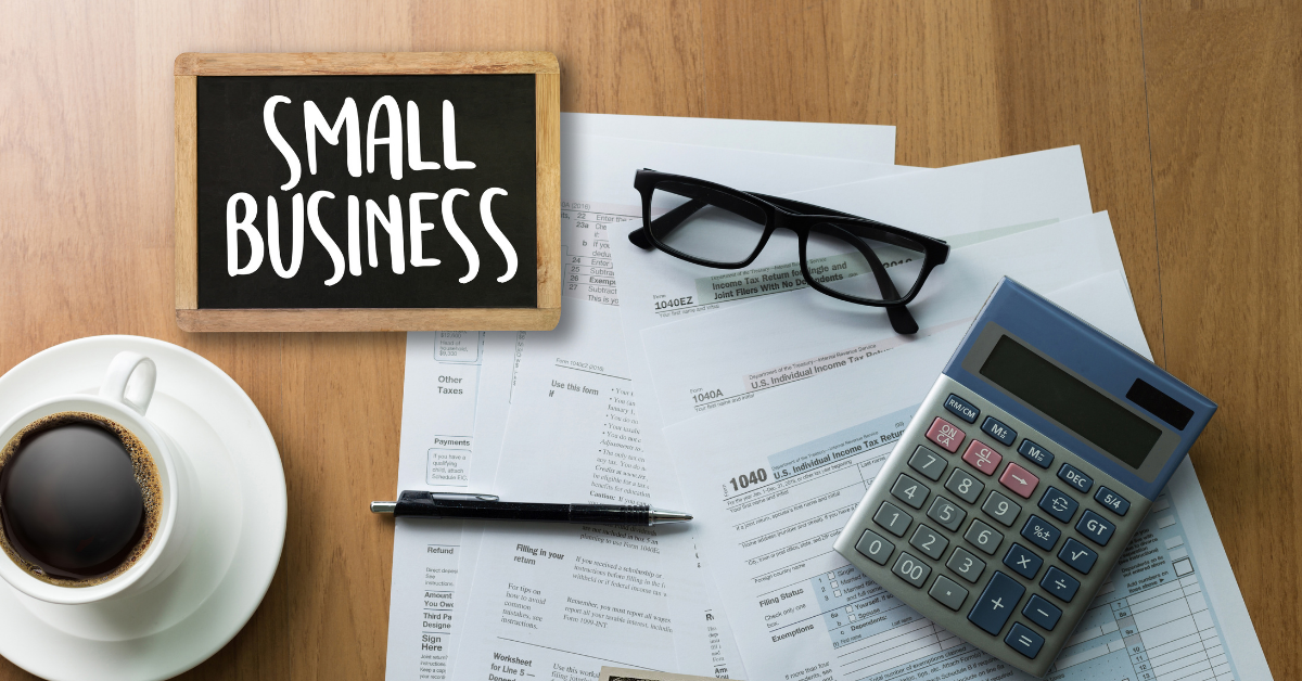 Graphic showing elements of a small business