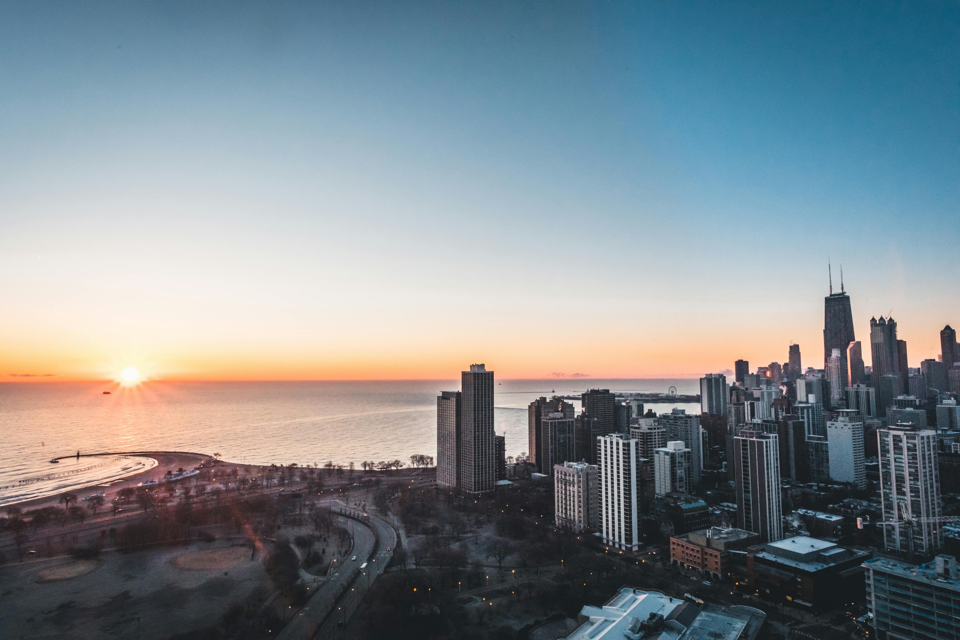 Skyline in Chicago, Illinois.