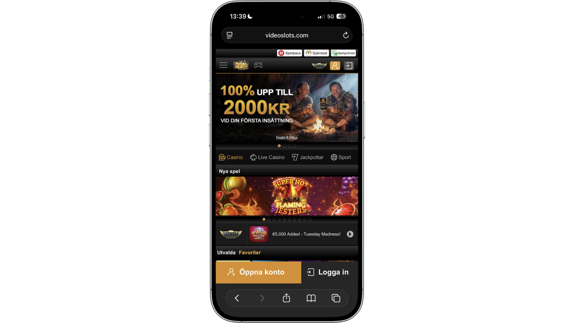 Videoslots i mobilen med bonus, registrering och spel.