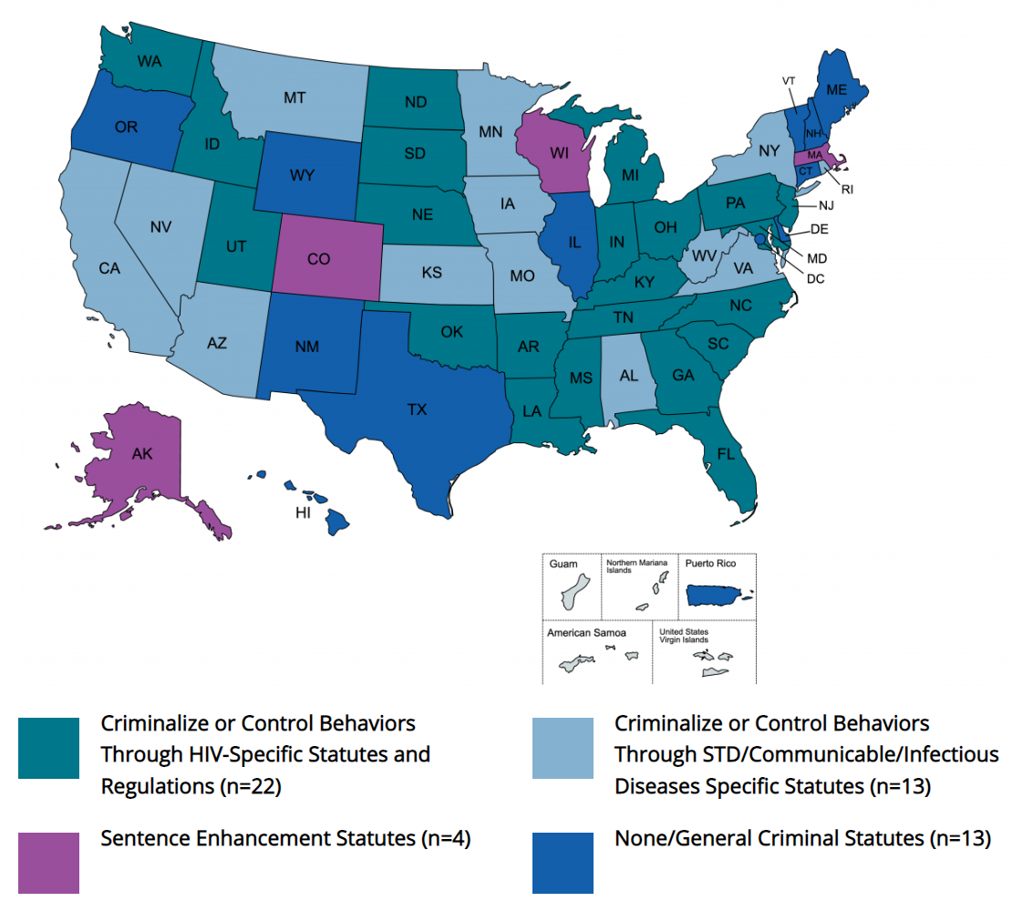 HIV and STD Criminalization Laws 2021