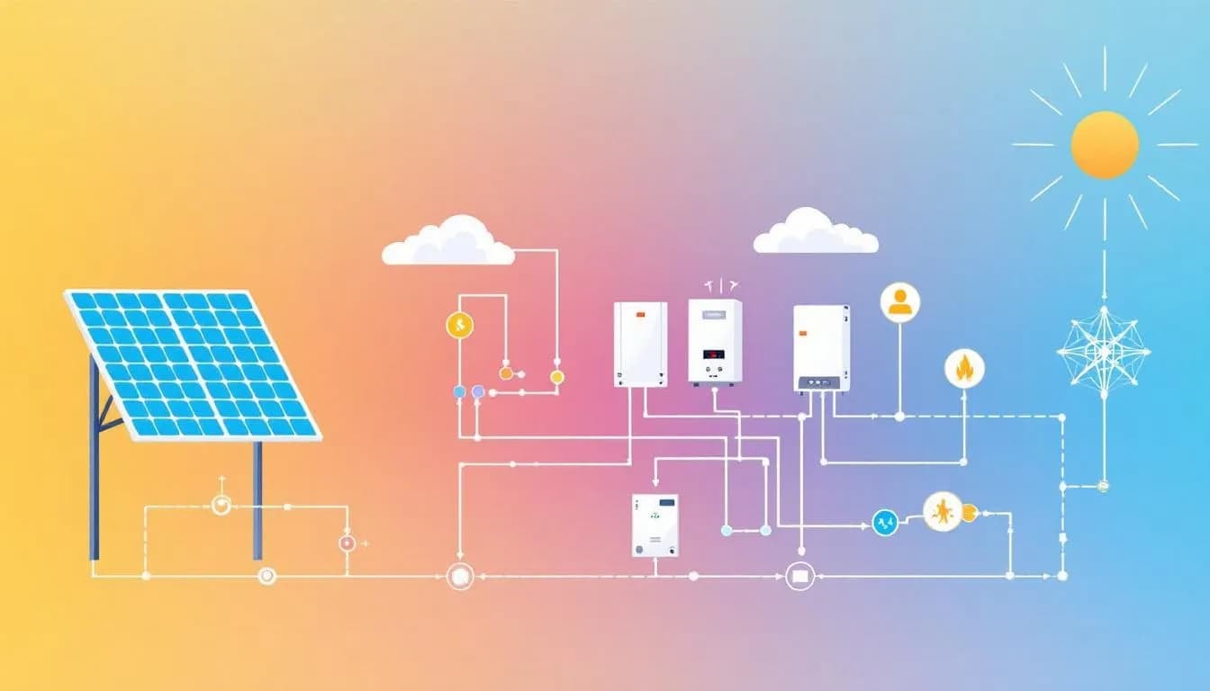 Die Komponenten einer PV-Anlage.