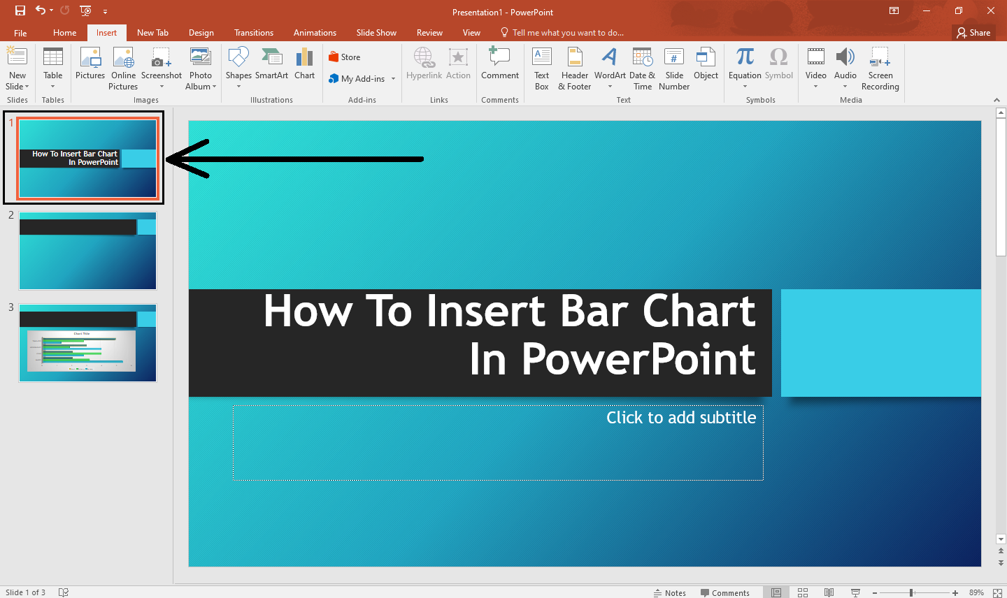 Open a PowerPoint presentation.