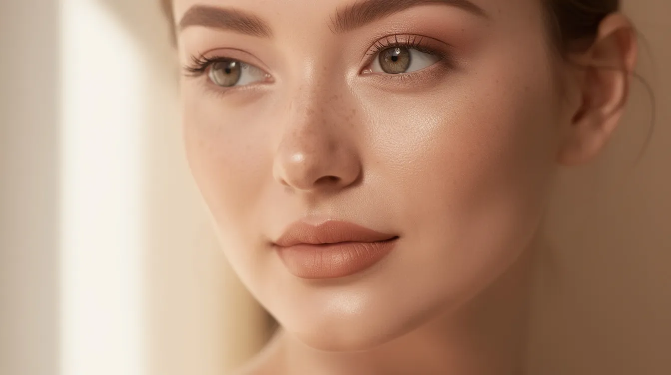 The image features a woman with balanced, natural facial features and healthy, glowing skin, exemplifying the results of a successful facial fat grafting procedure. Her youthful appearance highlights the aesthetic benefits of restoring facial volume and contours through advanced techniques in cosmetic surgery.