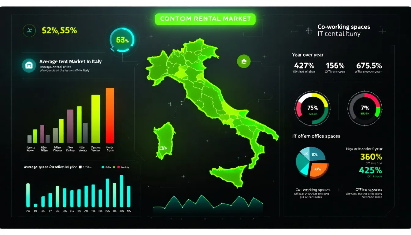 Aktuelle Zahlen des IT-Mietmarktes in Italien, einschließlich Mietpreise und Marktdynamik.