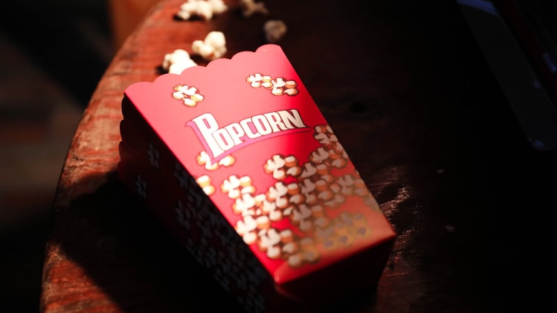 Movie theatre popcorn packaging 