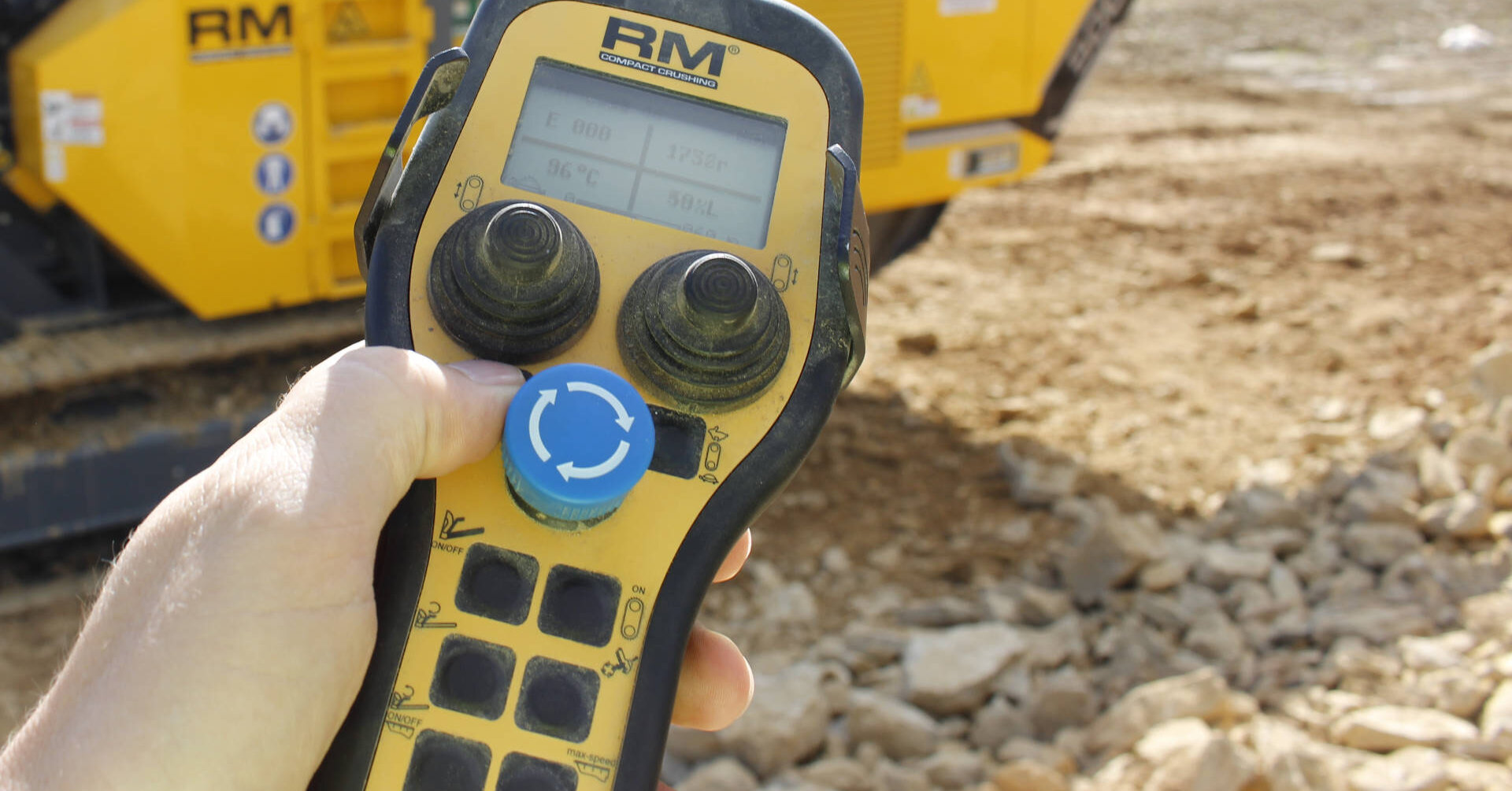 User-friendly controls in portable rock crushers
