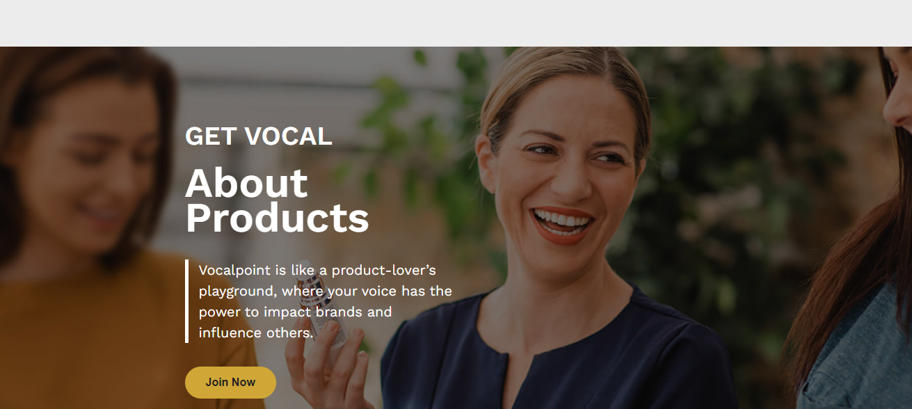Get Vocal, a website to get free products
