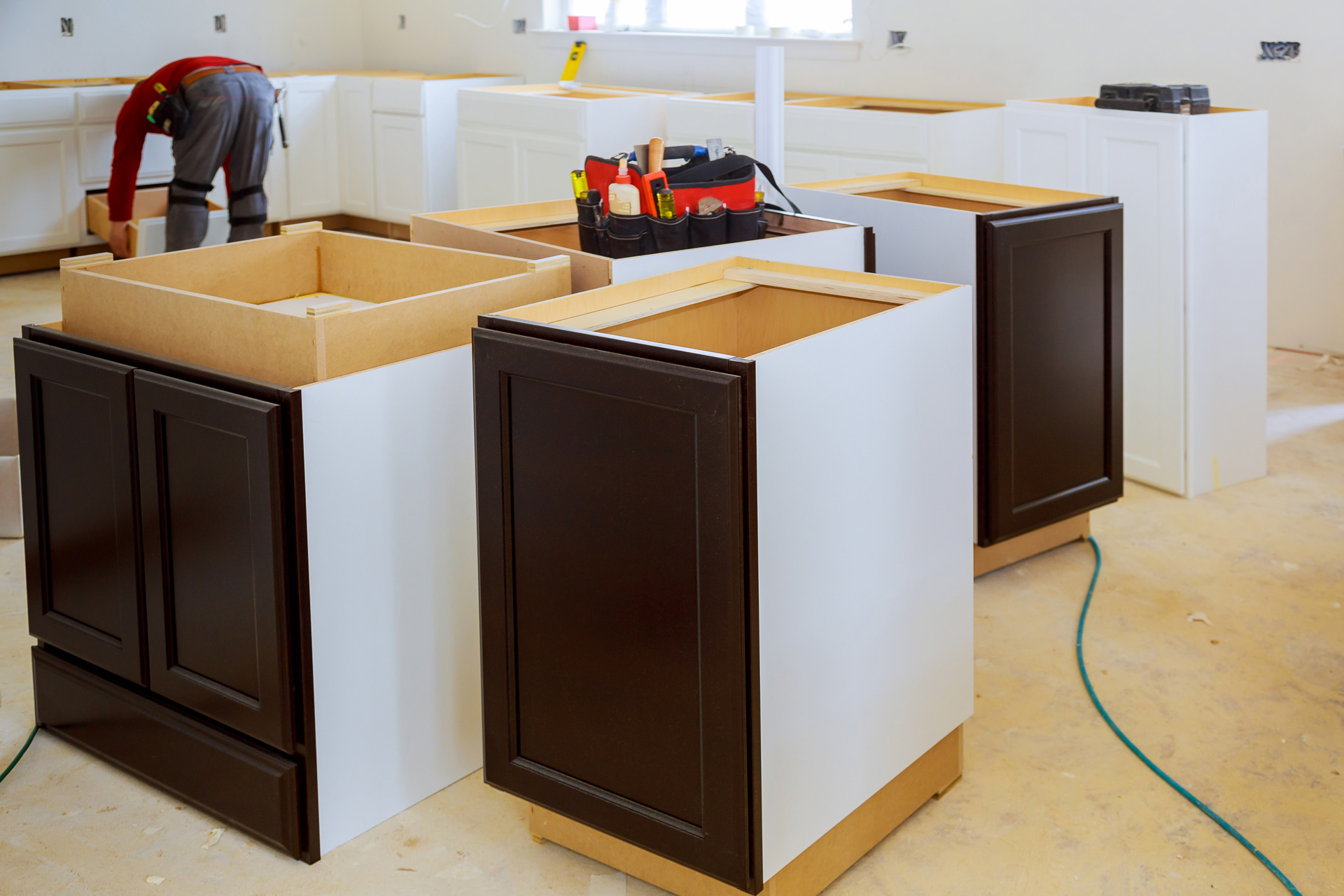 Pre-assembled Kitchen Cabinets ready for Installation. 