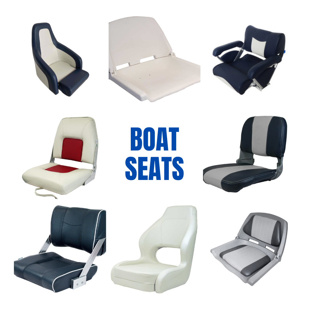 Different types of boat seats