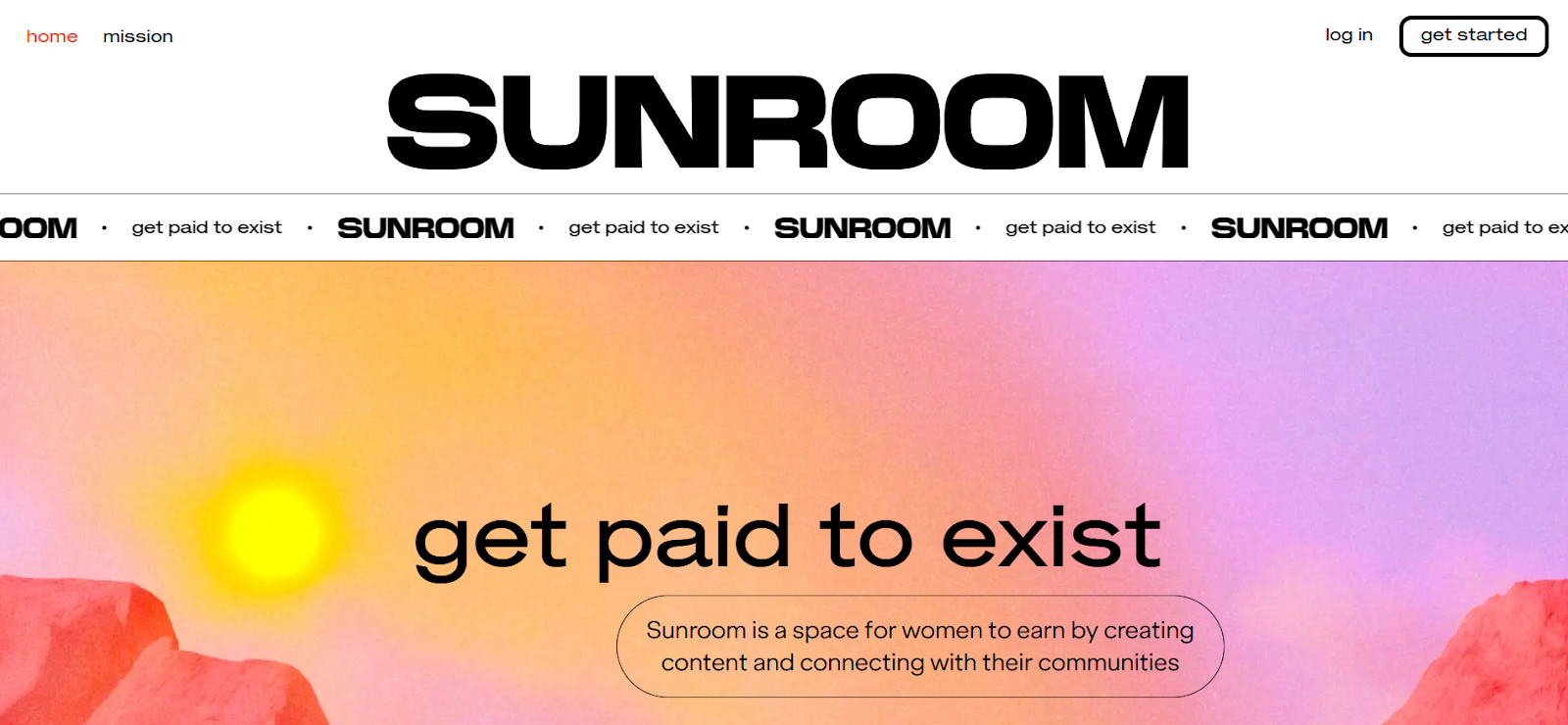 Sunroom platform for women to earn by creating content.