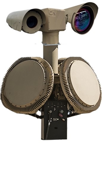 Gator pan & tilt with Radar, MWIR and Visible Camaera
