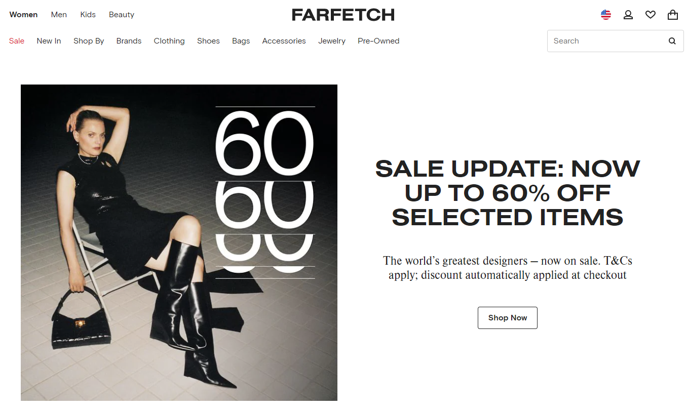 Is Farfetch Legit? - home page screenshot