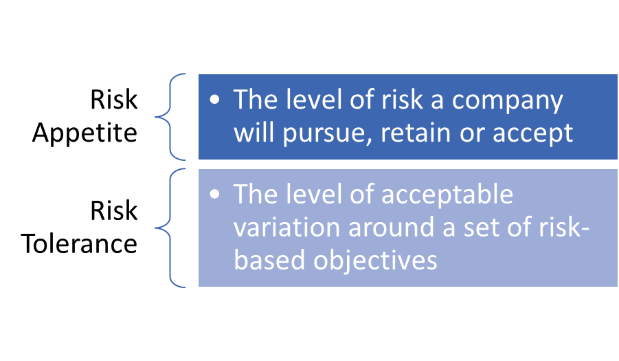 Risk appetite vs risk tolerance