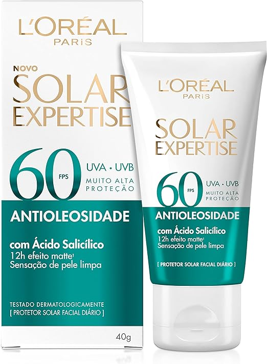 Protetor solar Expertise antioleosidade da L'oreal Paris. Fonte da imagem: site oficial da marca.