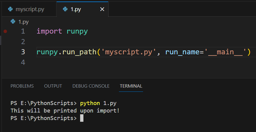 Running a Python Script Using  runpy.run_path()