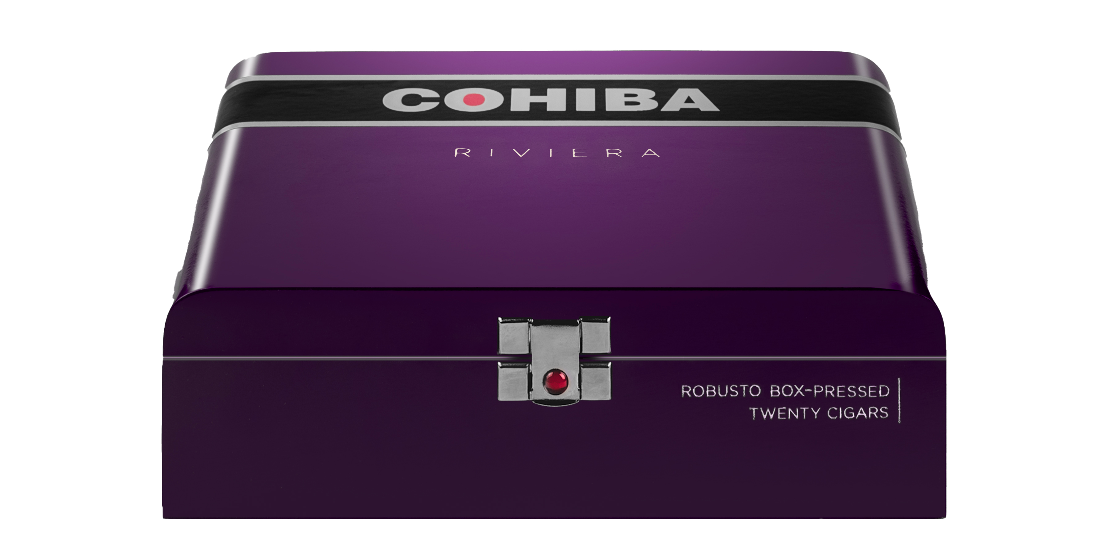 A box of Cohiba Riviera cigars with a dark chocolate wrapper
