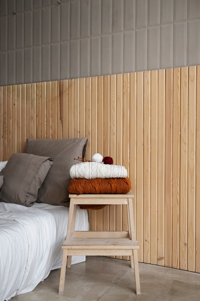 interior wood slat wall ideas for bedroom