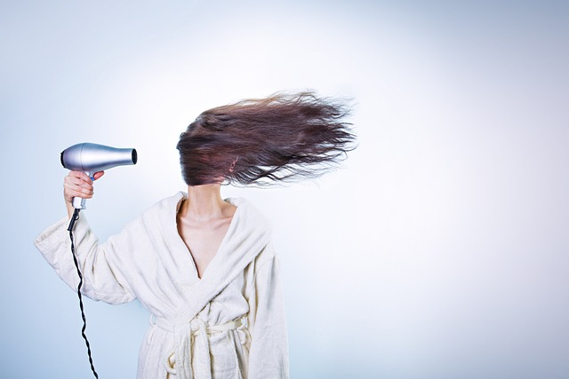 woman, hair drying, girl