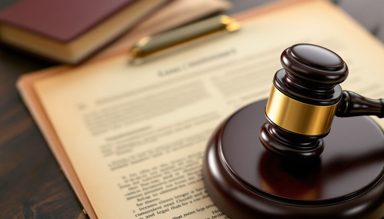 Penalties for DWI convictions in Texas, illustrated by a blurred image of a gavel and legal documents.