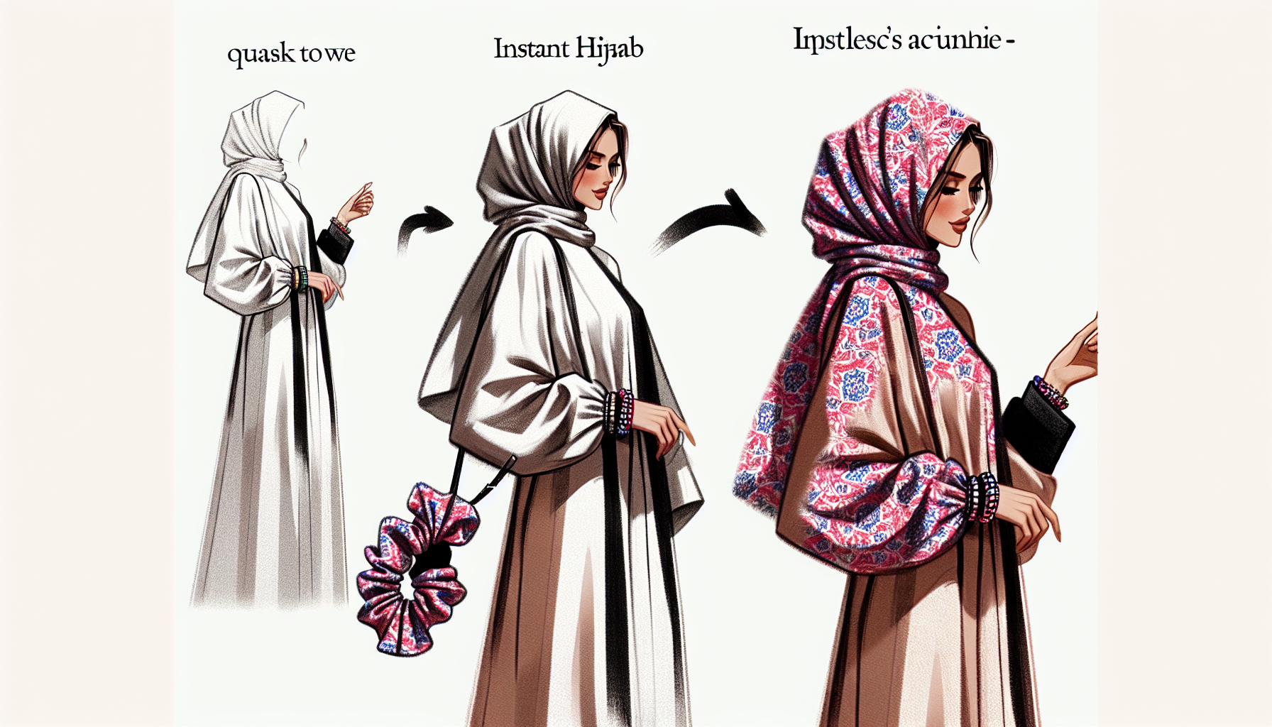 Enhancing abaya look with accessories