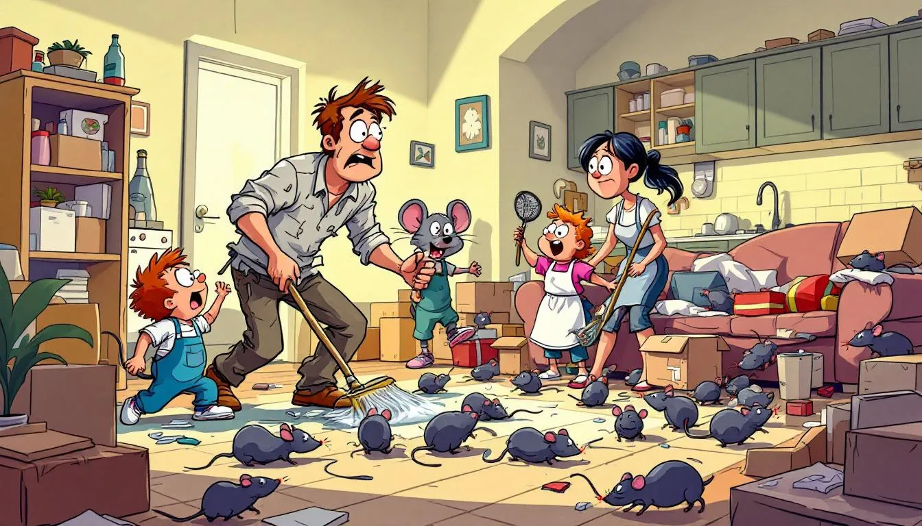 Cleaning specific areas affected by rodents.