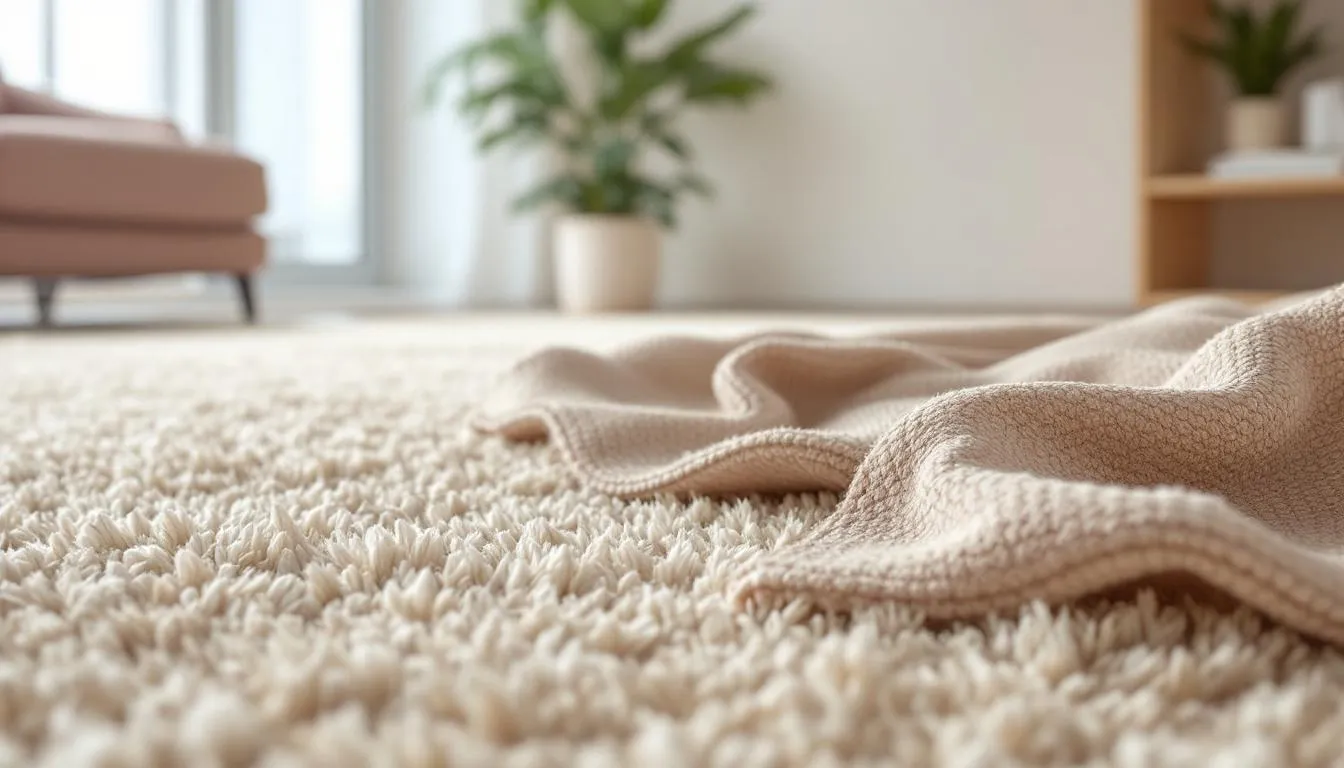 A clean carpet contributing to improved indoor air quality.